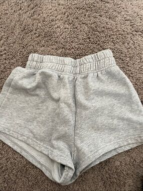 Cozy Heather Gray Elastic Waist Shorts